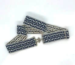 Bedford Jones Belt - Athena Navy With Silver Surcingle 1.5"