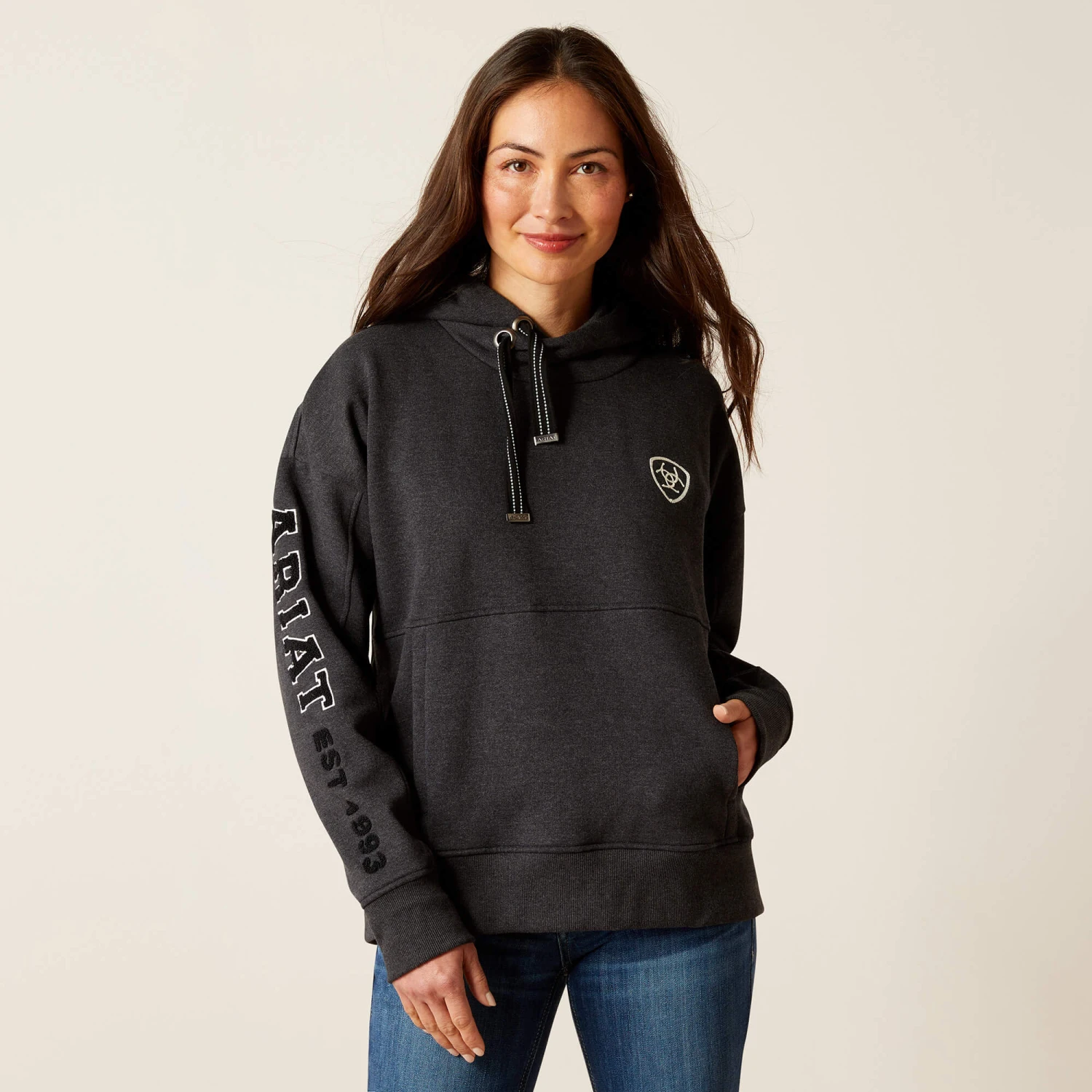 Ariat Rabere Hoodie Sweatshirt - CHARCOAL 1 Ariat Rabere Hoodie Sweatshirt - CHARCOAL