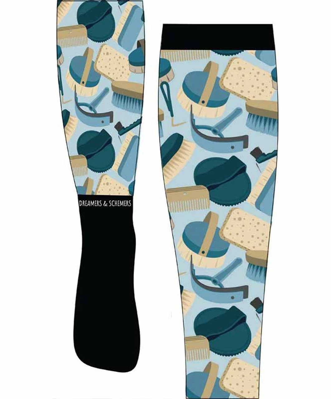 Dreamers & Schemers Boot Sock - Pony Brushes 1 Dreamers & Schemers Boot Sock - Pony Brushes