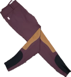 Tailored Sportsman Low Rise Trophy Hunter Front Zip Boot Sock Breech - Bordeaux/Tan