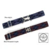 Bedford Jones Belt - Blue/Burgundy Argyle W/ Silver Surcingle 1.5"