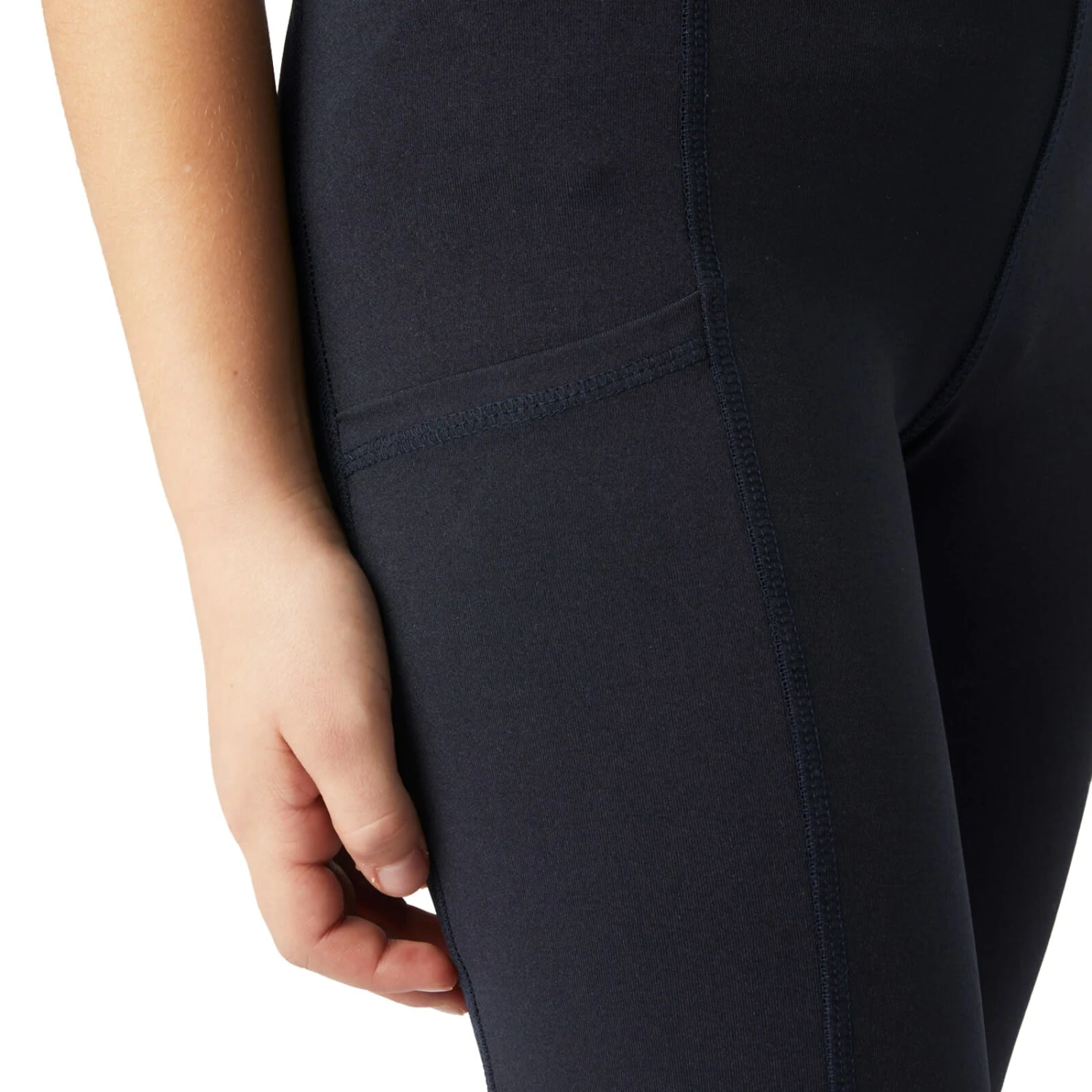 Horze Yana Kids Knee Patch Tights - DARK NAVY 5 Horze Yana Kids Knee Patch Tights - DARK NAVY - Image 5