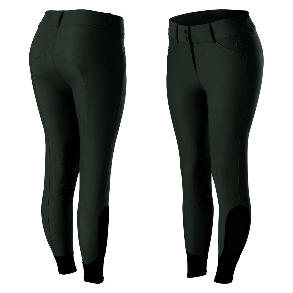 Equinavia Maud Women's Knee Patch Breech - DEEP GREEN 3 Equinavia Maud Women's Knee Patch Breech - DEEP GREEN - Image 3