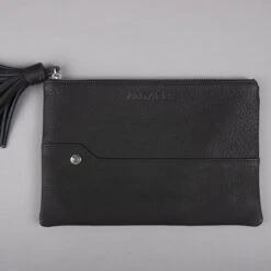 Signature By Antares London Zippered Clutch With Tassle - 2 Colours -Ariat || Lemieux || PÉNÉLOPE Shop AB8 NOIR PIC 2020 04