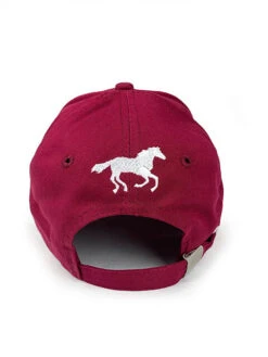 Halter Equestrian "Equestrian" Baseball Cap - CRANBERRY 5 Halter Equestrian "Equestrian" Baseball Cap - CRANBERRY -Ariat || Lemieux || PÉNÉLOPE Shop Equestrian Galloping Horse Cap BACK 3860 WEB