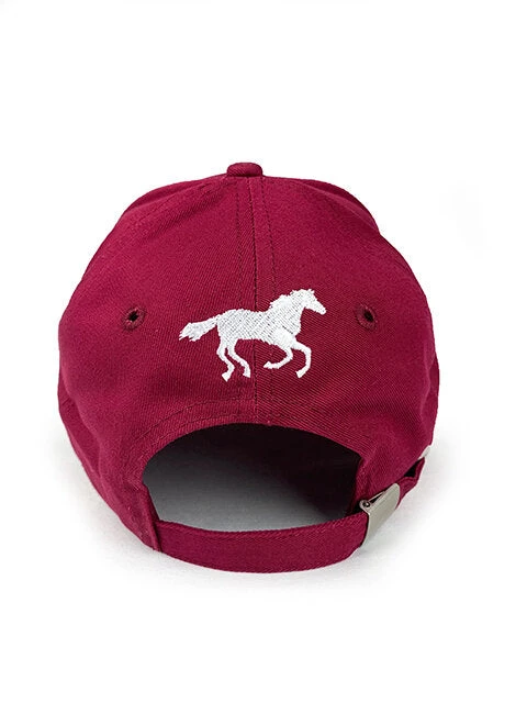 Halter Equestrian "Equestrian" Baseball Cap - CRANBERRY 3 Halter Equestrian "Equestrian" Baseball Cap - CRANBERRY - Image 3