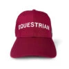 Halter Equestrian "Equestrian" Baseball Cap - CRANBERRY