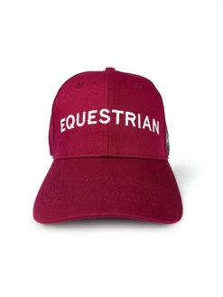 Halter Equestrian "Equestrian" Baseball Cap - CRANBERRY