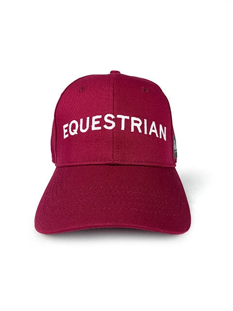 Halter Equestrian "Equestrian" Baseball Cap - CRANBERRY 1 Halter Equestrian "Equestrian" Baseball Cap - CRANBERRY