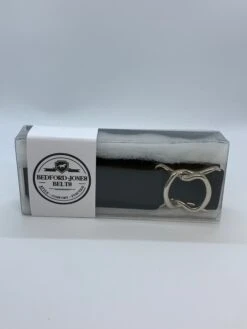 Bedford Jones Belt - Black W/ Silver Swizzle 1.5"