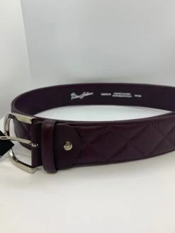 Tailored Sportsman Quilted Belt - EGGPLANT