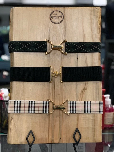 Bedford Jones Belt - Black W/ Gold Surcingle 2.0" 2 Bedford Jones Belt - Black W/ Gold Surcingle 2.0" - Image 2