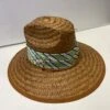 Riata Designs Original Hat - Sage And Blue Stripe