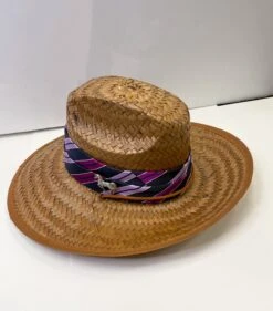 Riata Designs Original Hat - Navy With Purple Stripe