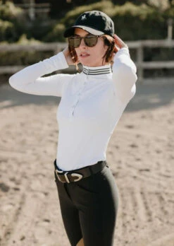 Milton Menasco "Gimme Ribbon" Competition Top - WHITE