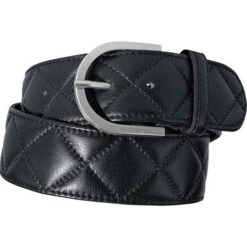 Tailored Sportsman Quilted Belt - BLACK