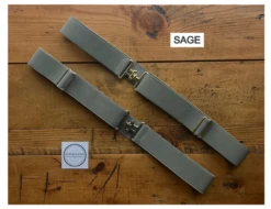 Bedford Jones Belt -Sage With Silver Surcingle 1.5"
