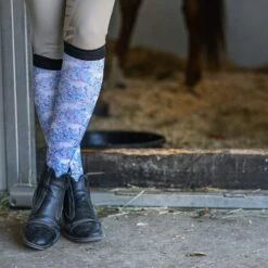 Dreamers & Schemers Boot Sock - All Pony White Ponies