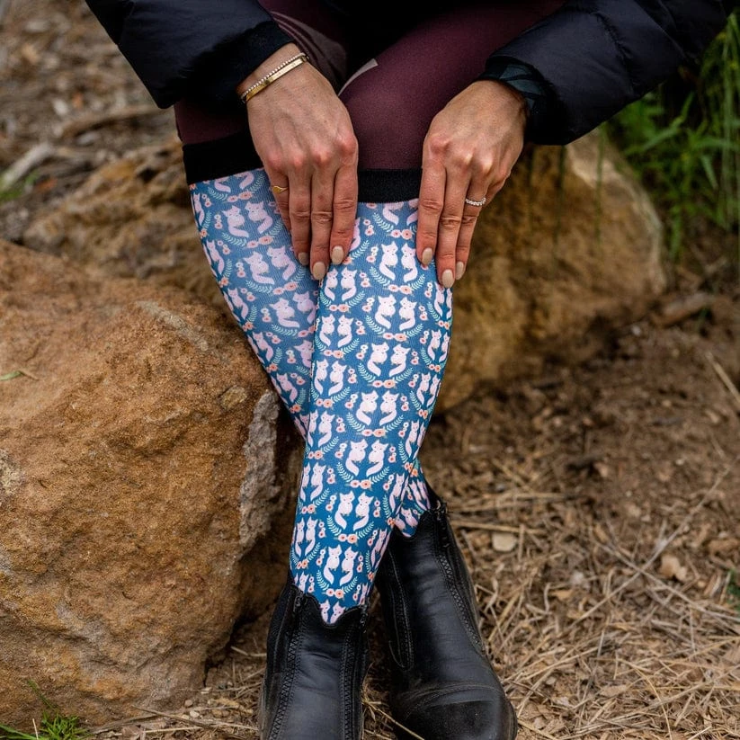 Dreamers & Schemers Boot Sock - Foxy Flowers 1 Dreamers & Schemers Boot Sock - Foxy Flowers