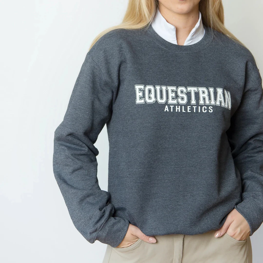 TKEQ "EQUESTRIAN ATHLETICS" Sweatshirt - Nickel 2 TKEQ "EQUESTRIAN ATHLETICS" Sweatshirt - Nickel - Image 2