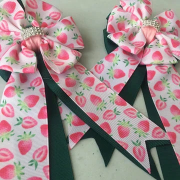 My Barn Child Show Bows - Strawberry Patch 1 My Barn Child Show Bows - Strawberry Patch