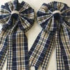 My Barn Child Show Bows - Navy/Tan Taffeta