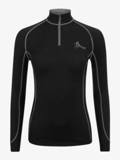 LeMieux Ladies Long Sleeve Base Layer - BLACK -Ariat || Lemieux || PÉNÉLOPE Shop lm baselayer black1 hr3000x4000