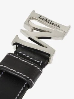 LeMieux Monogram Leather Belt - BLACK 6 LeMieux Monogram Leather Belt - BLACK -Ariat || Lemieux || PÉNÉLOPE Shop lm ss23 signaturebelt leather black hr 2